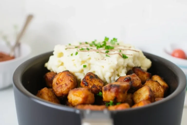 Ninja Air Fryer Recipes showcasing crispy chicken wings, roasted vegetables, and fluffy pancakes.