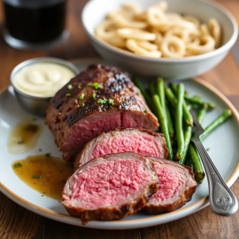 A plate of leftover beef tenderloin repurposed into a fresh, creative dish.