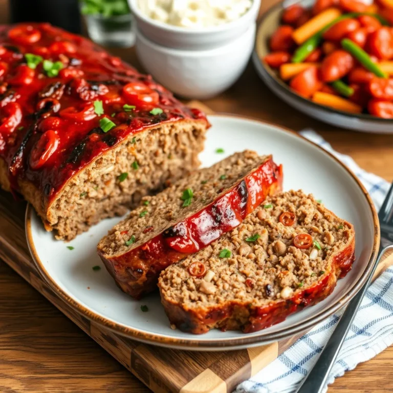 Homemade Italian Meatloaf Recipe with Marinara Sauce