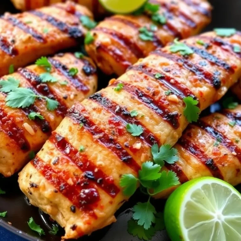 Grilled Mexican chicken served with lime and cilantro.